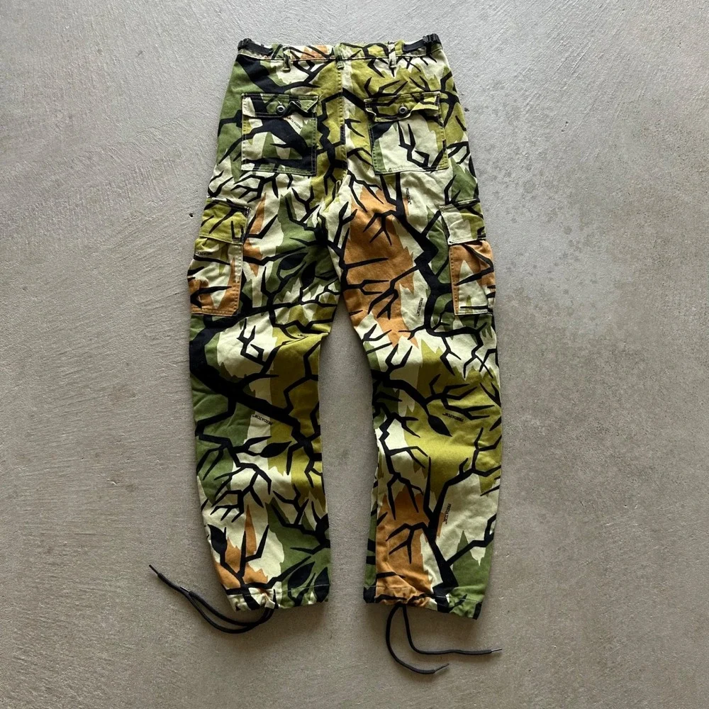 Vintage 90s Predator Camo Jacket Pants Set Size Large Medium Green Hunting Suit